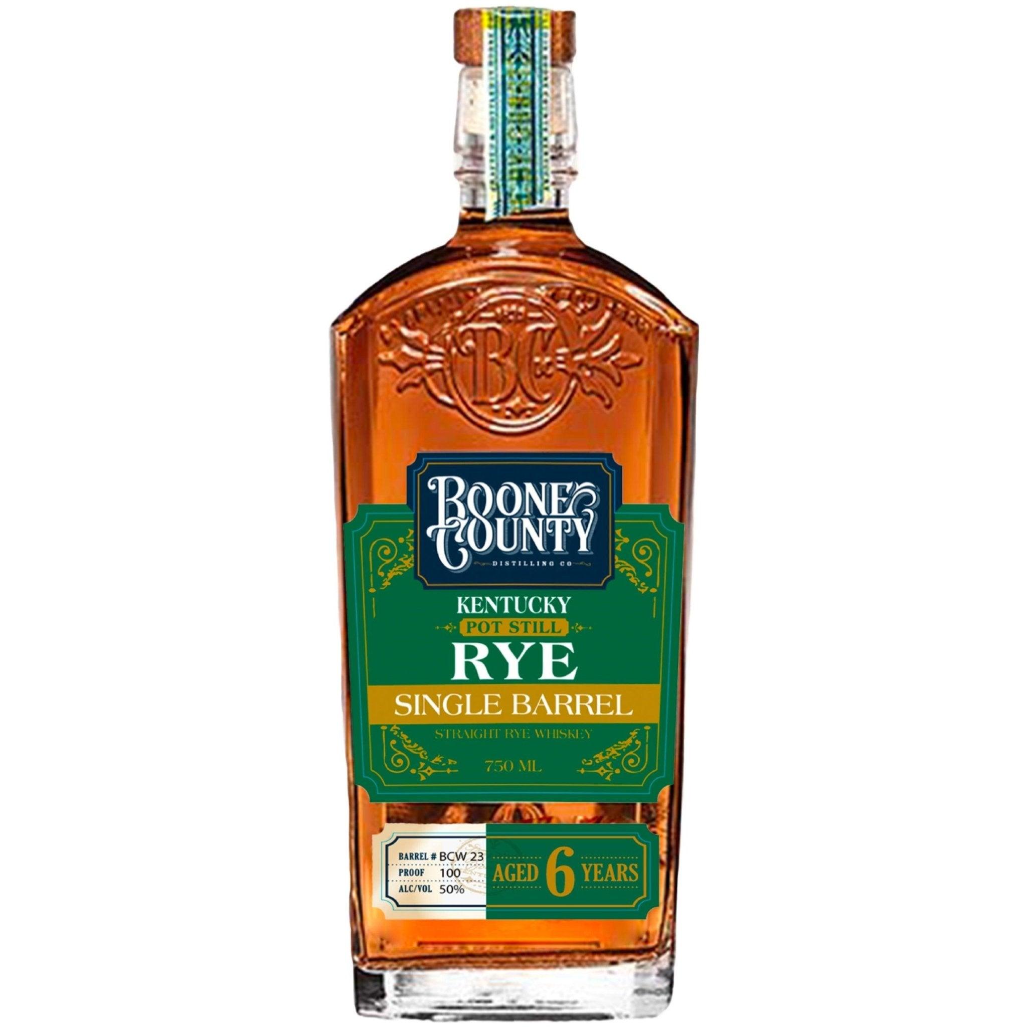 Boone County Distilling Co Pot Still 6 Years Old Single Barrel Straight Rye 750ml