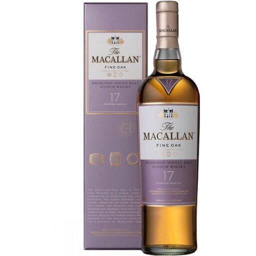 The Macallan Highland Single Malt Scotch Whiskey Fine Oak 17 Years Old 750ml