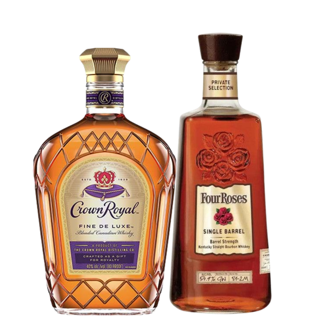Four Roses and Crown Royal 2x750ml