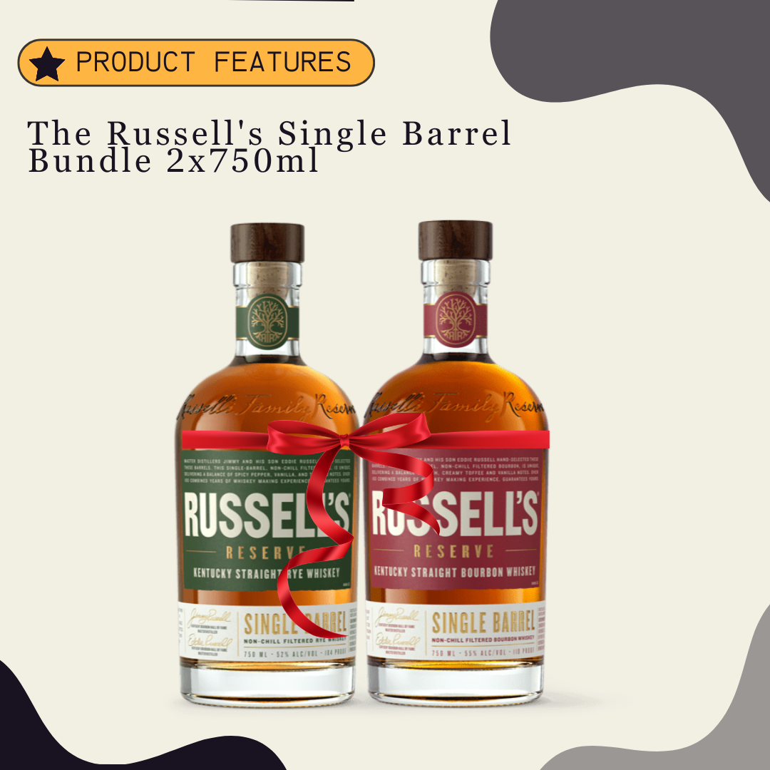 The Russell’s Single Barrel Bundle 2x750ml