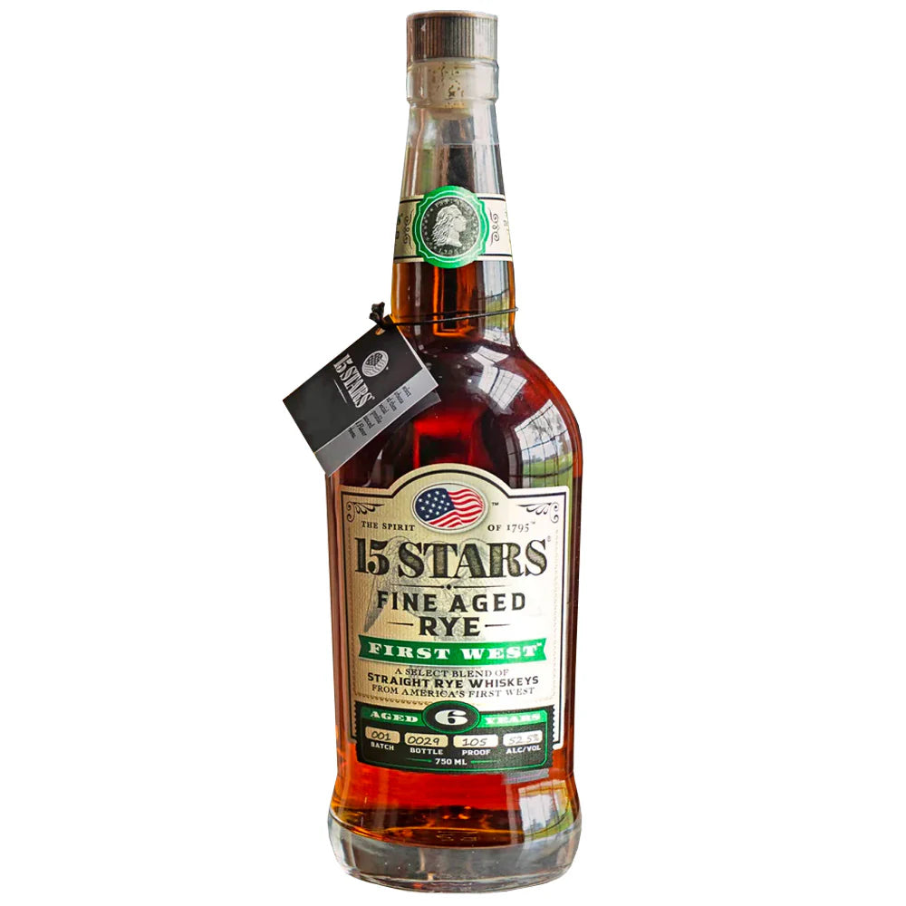 15 Stars First West Blended Rye Whiskey 750ml