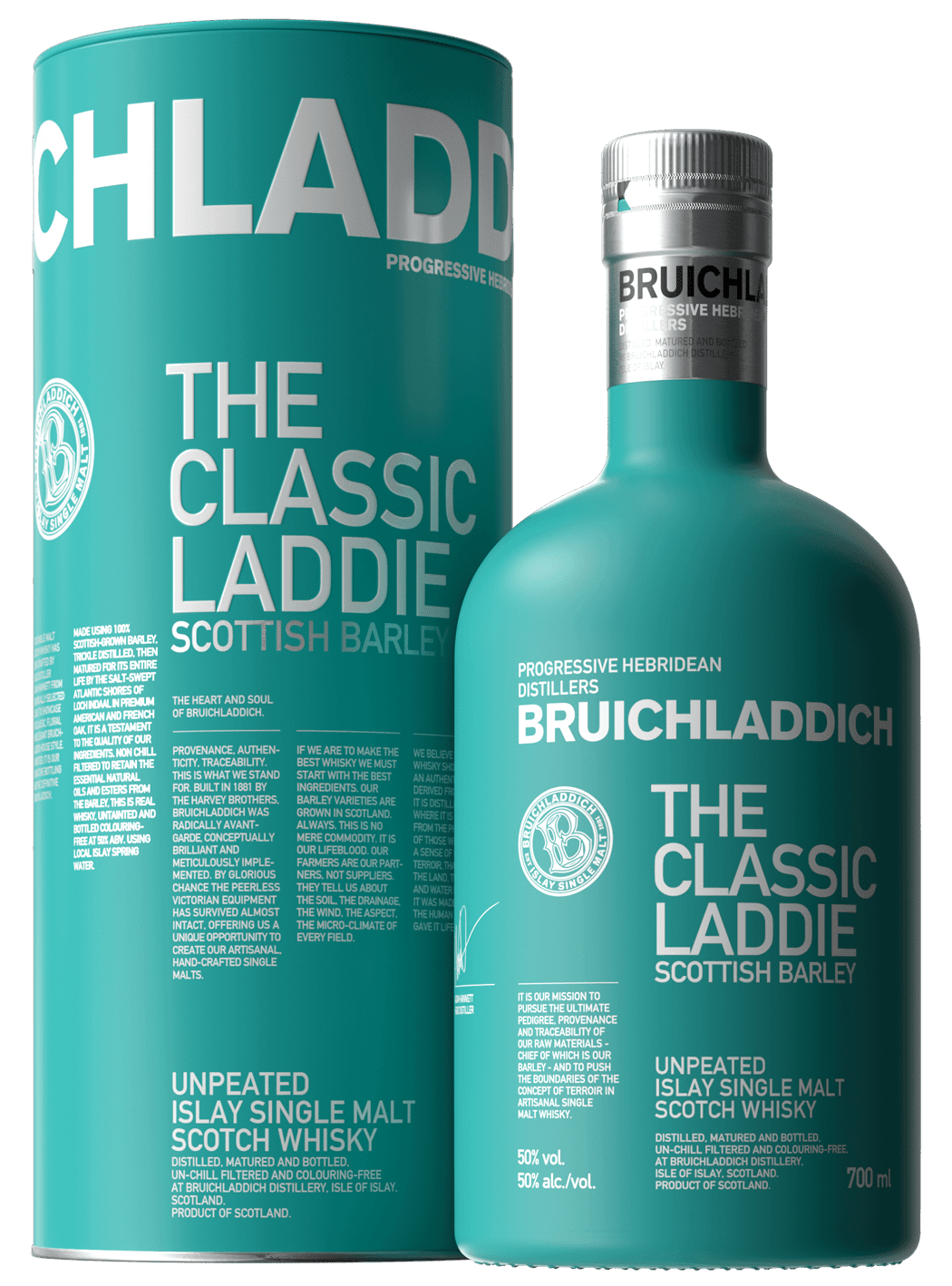 Bruichladdich Single Malt Scotch The Classic Laddie Scottish Barley Unpeated 750ml