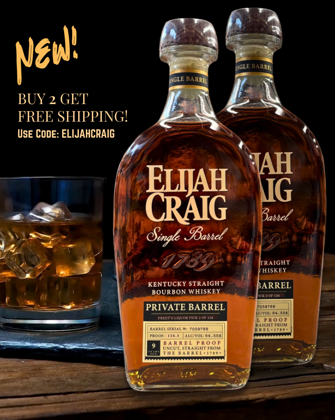 Elijah Craig Private Barrel, Barrel Proof 9 Years Old 750ml – Barrel Pick