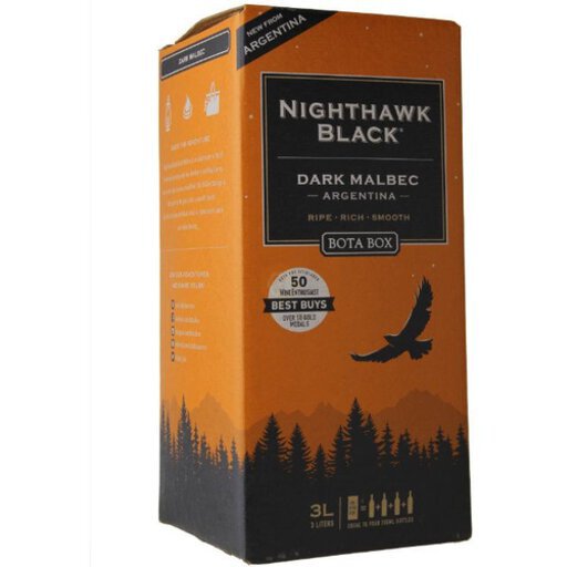 Bota Box Nighthawk Black Dark Malbec Box 3L