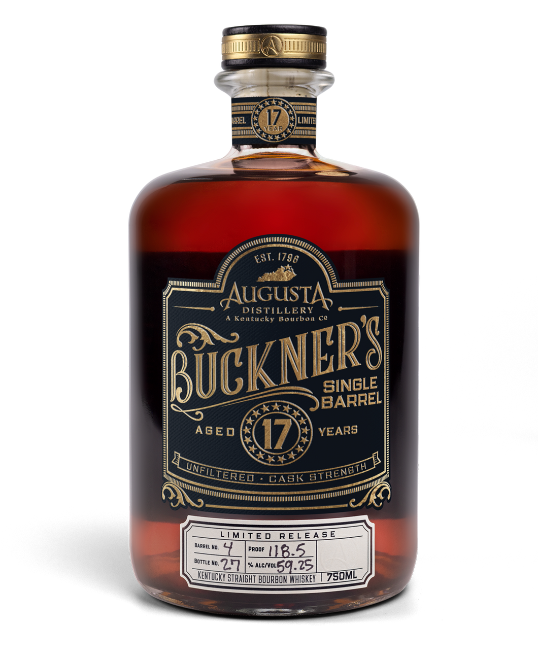 Augusta Buckner’s Single Barrel 17 Year Old Straight Bourbon Whiskey 750ml