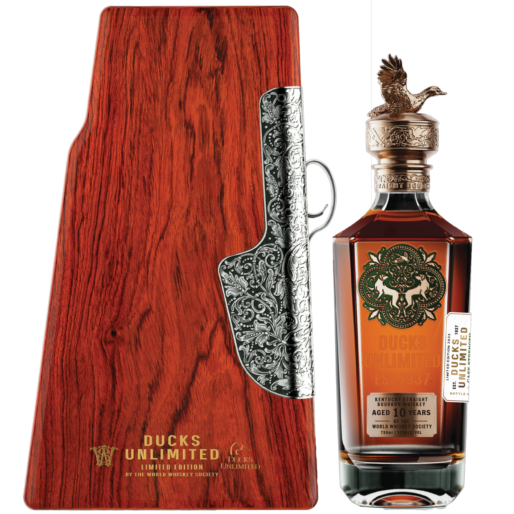 World Whiskey Society Special Edition 10 Yeras Old Ducks Unlimited Kentucky Straight Bourbon Whiskey 750ML