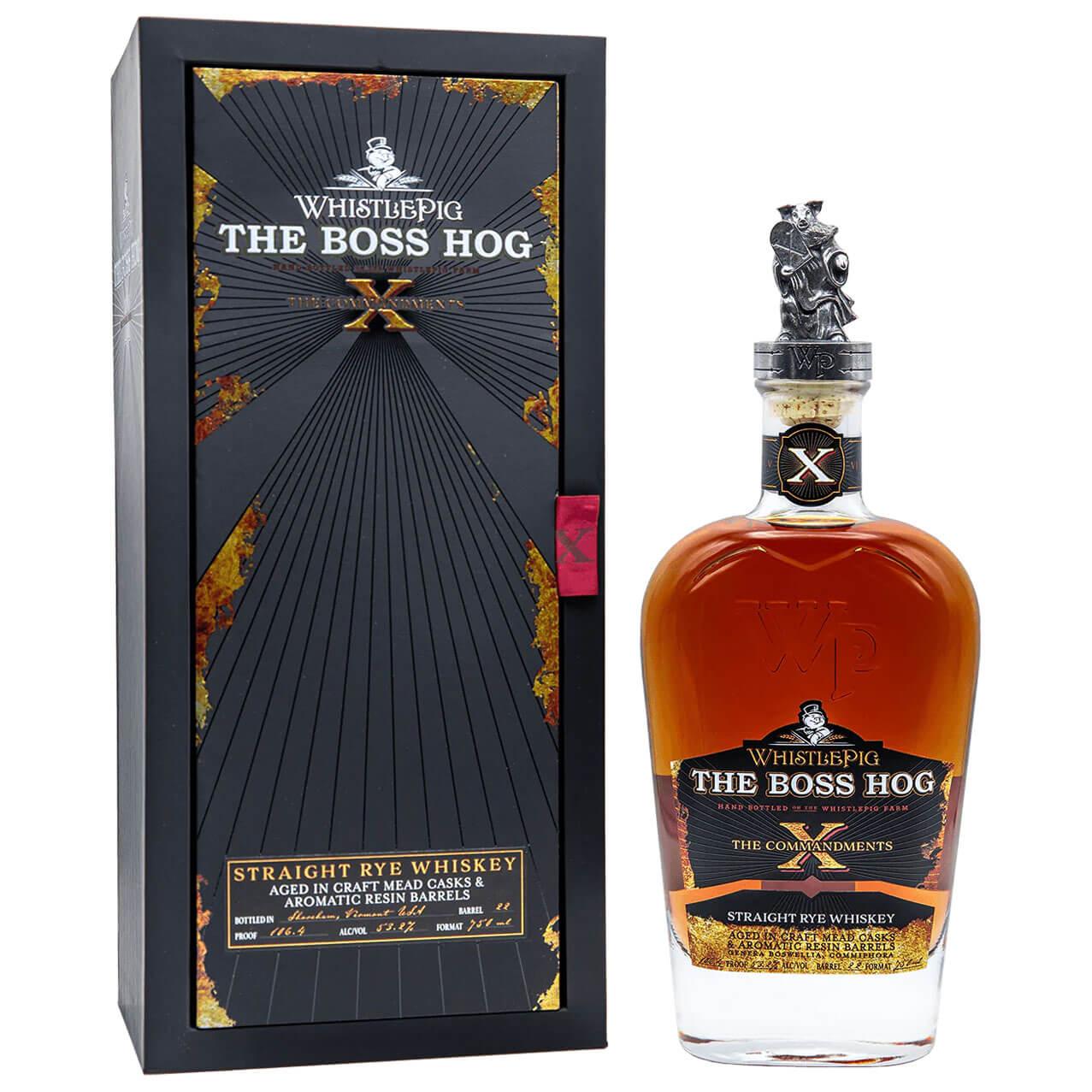 WhistlePig “The Boss Hog&” X The 10 Commandments Straight Rye’.