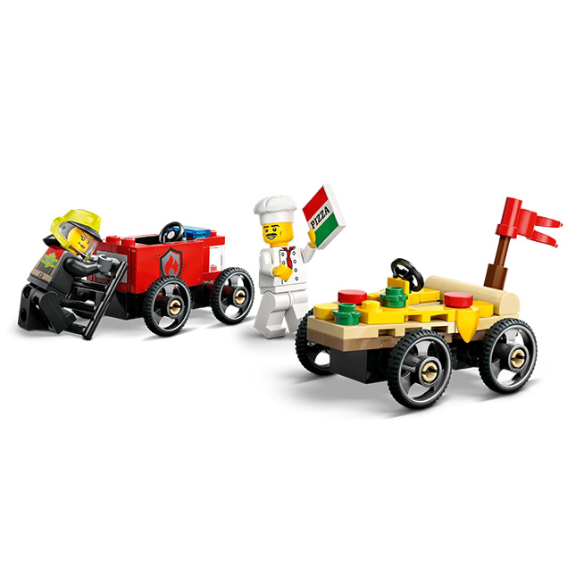 LEGO City - Pizza vs. Fire Truck Race Car Pack