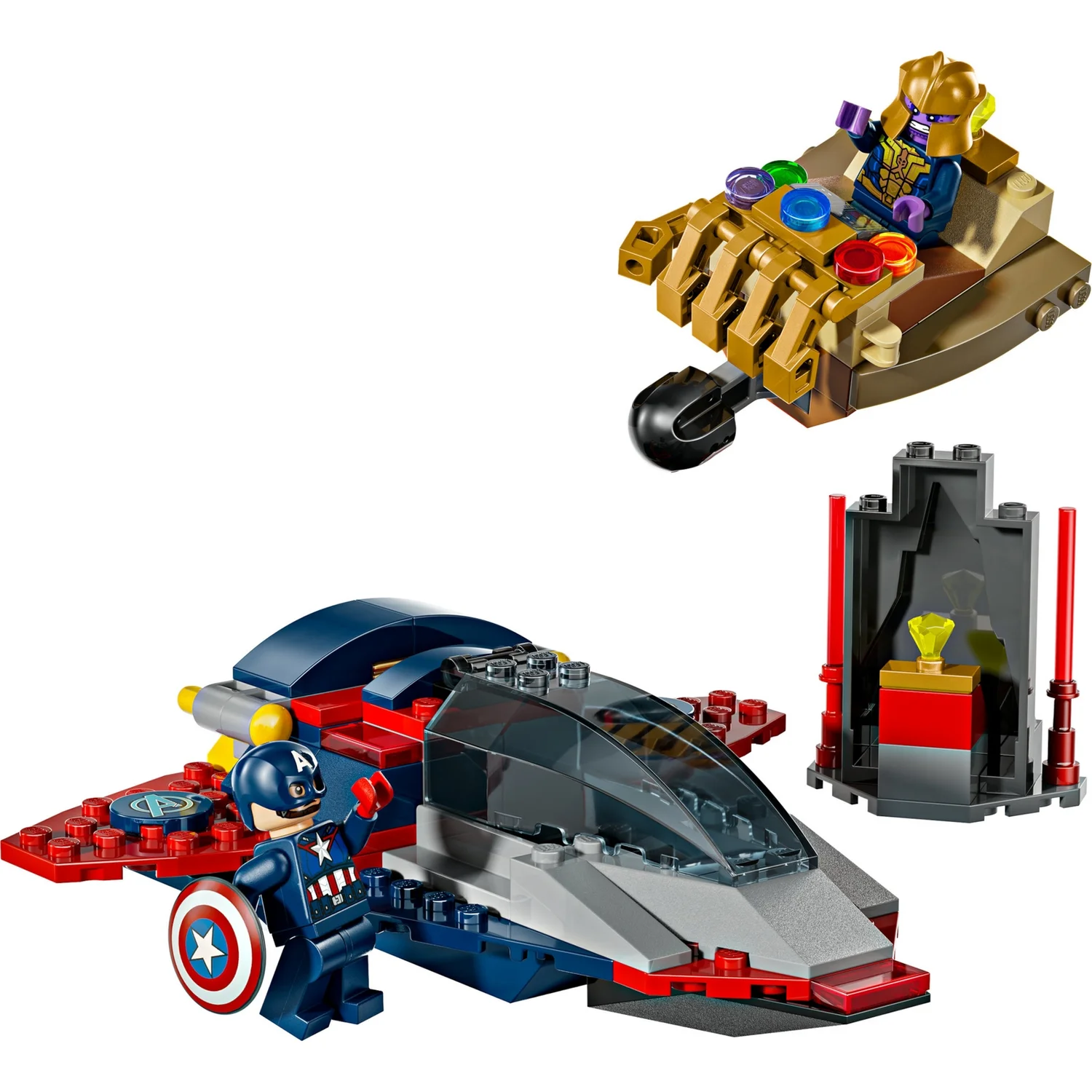 LEGO® | Marvel Captain America vs. Thanos, Super Hero Building Toy with Minifigures 76319
