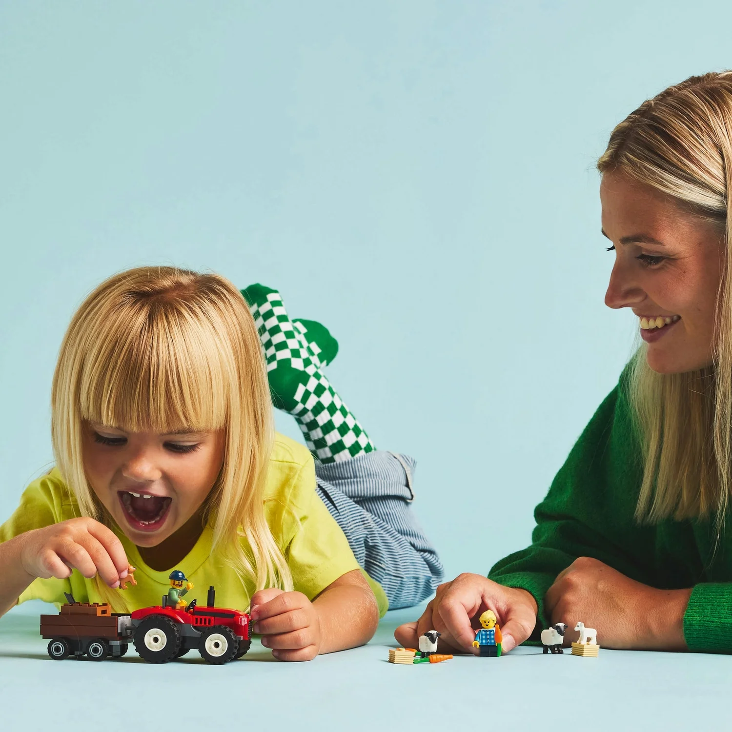 LEGO City Red Farm Tractor with Trailer & Sheep Toys 60461