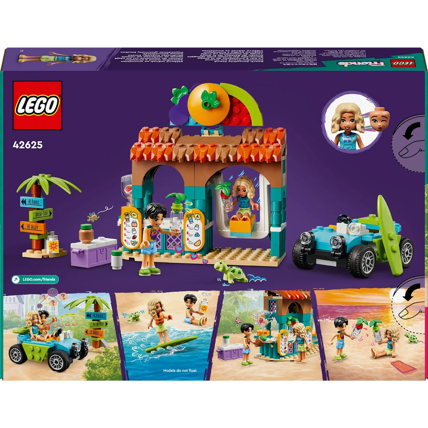 LEGO Friends Beach Smoothie Stand Play Food Toy Set 42625