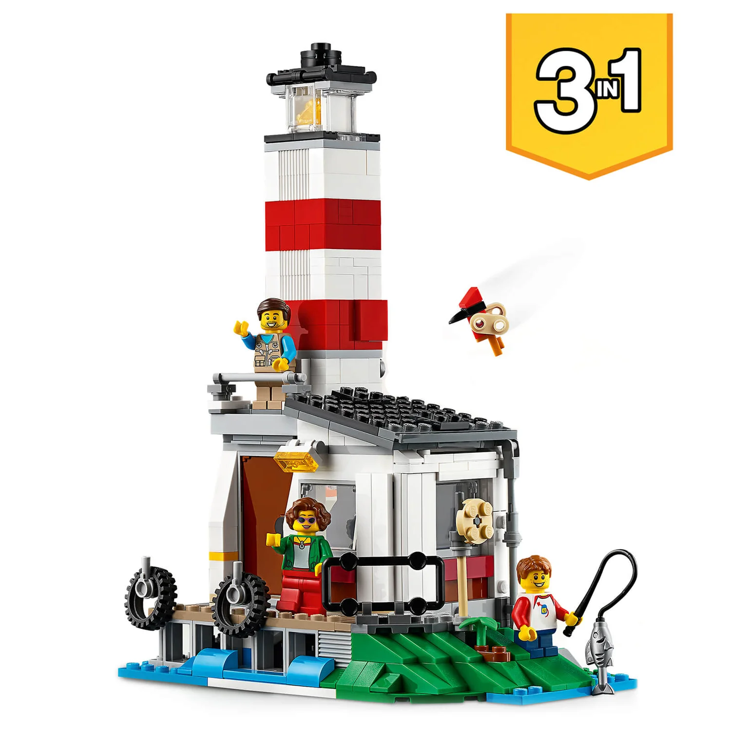 LEGO Creator: 3 in 1 Caravan Family Holiday Car Toy (31108)