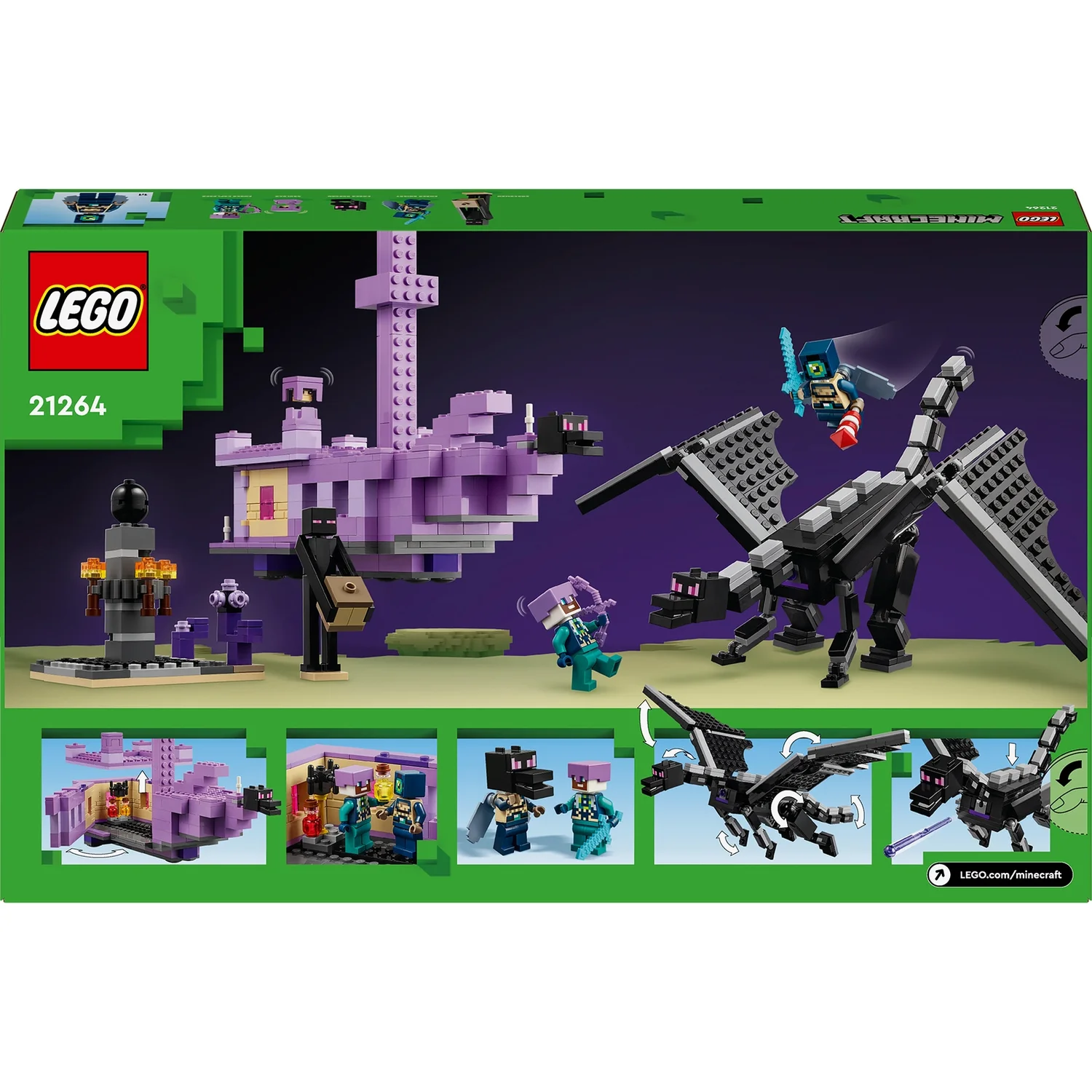 LEGO Minecraft The Ender Dragon and End Ship Toy Set 21264