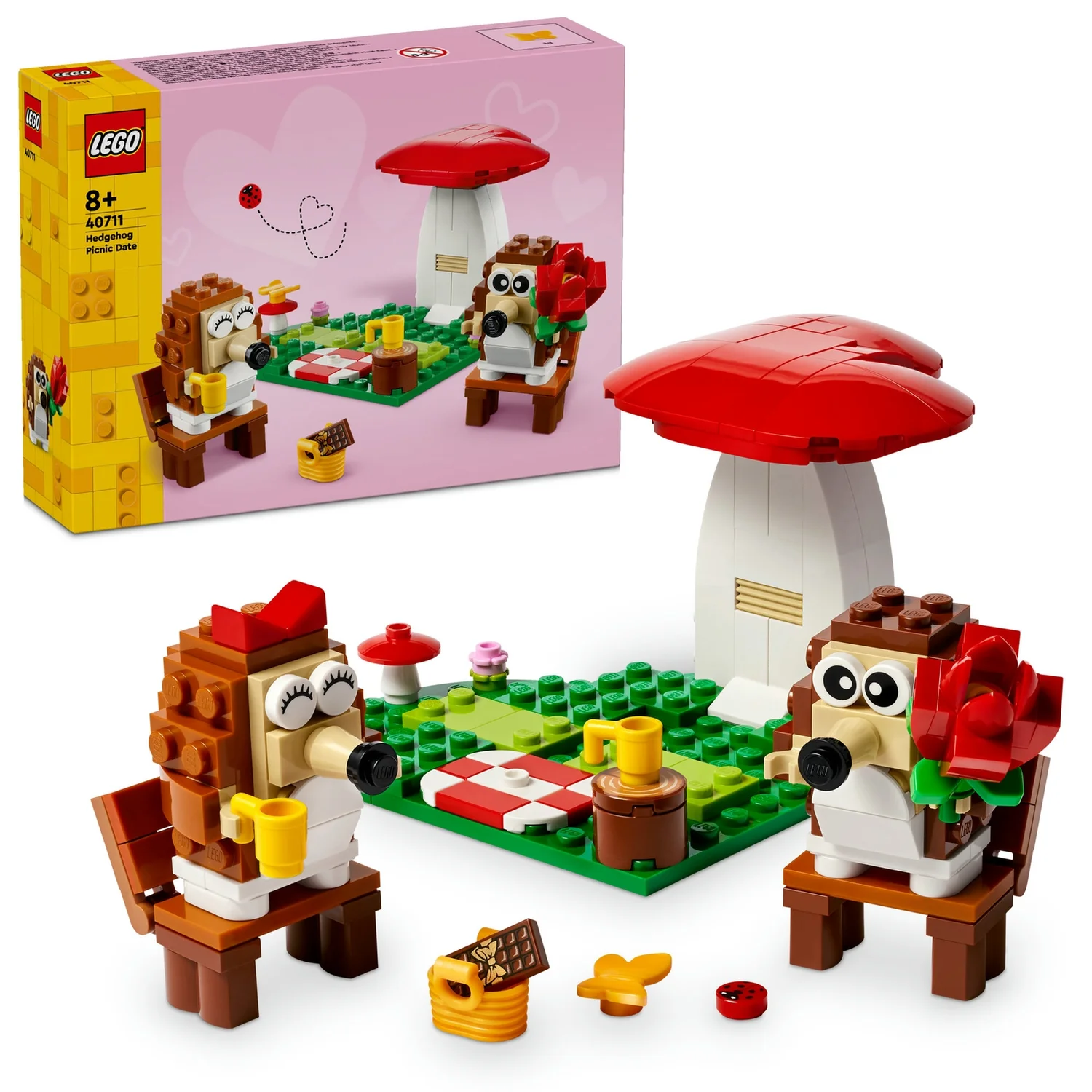 LEGO Hedgehog Picnic Date Set with Toy Animal Figures 40711