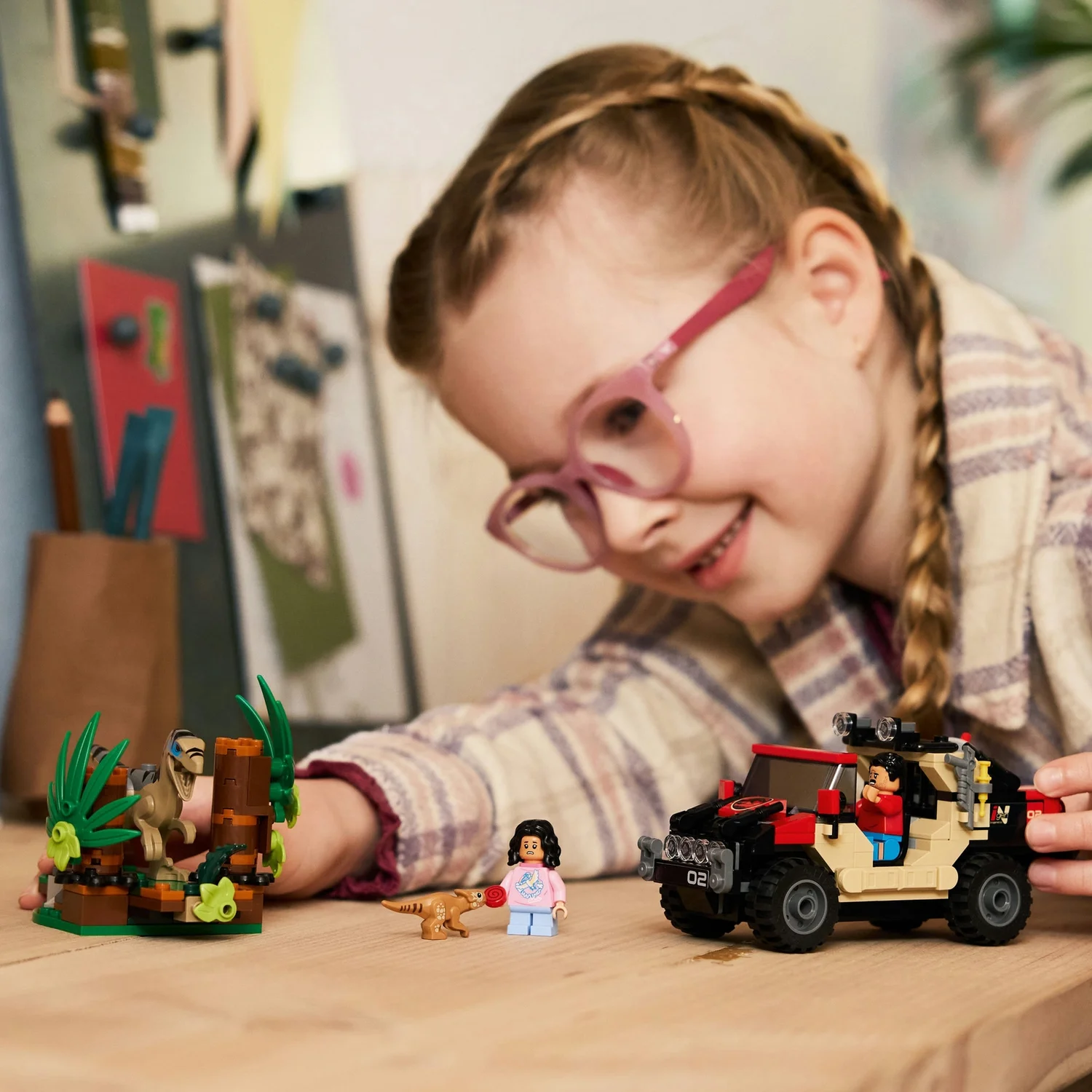 LEGO® Jurassic World Raptor Off-Road Escape Velociraptor Toy Dinosaur 76972