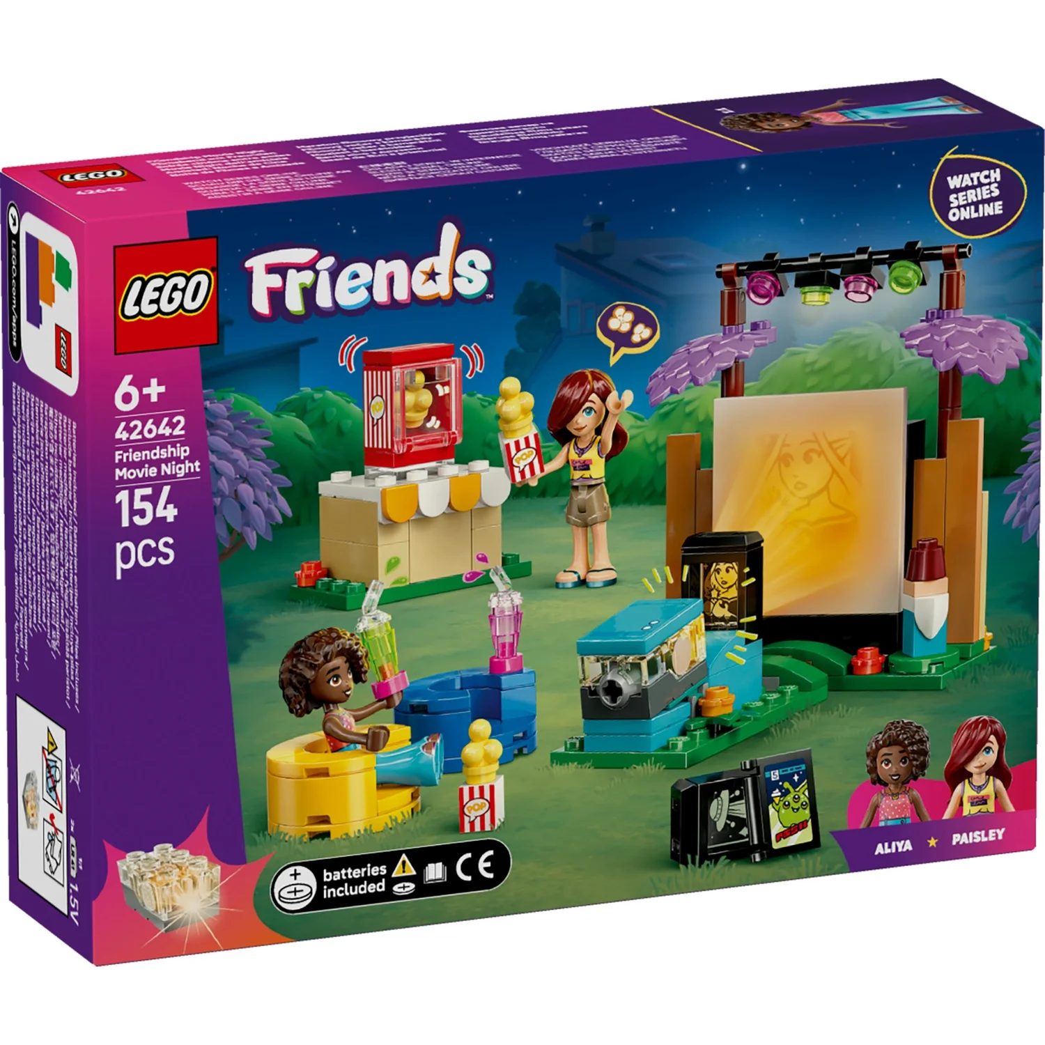 LEGO® Friends Friendship Movie Night Pretend-Play Toy Building Kit 42642