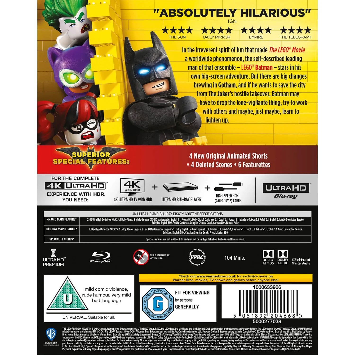 The LEGO Batman Movie - 4K Ultra HD