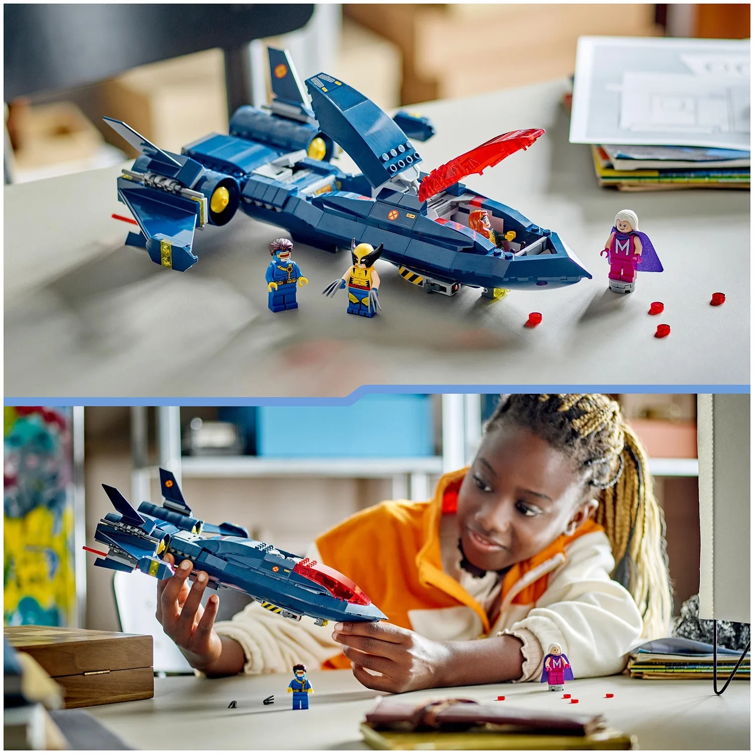 LEGO Marvel X-Men X-Jet Buildable Toy Plane Model Set 76281