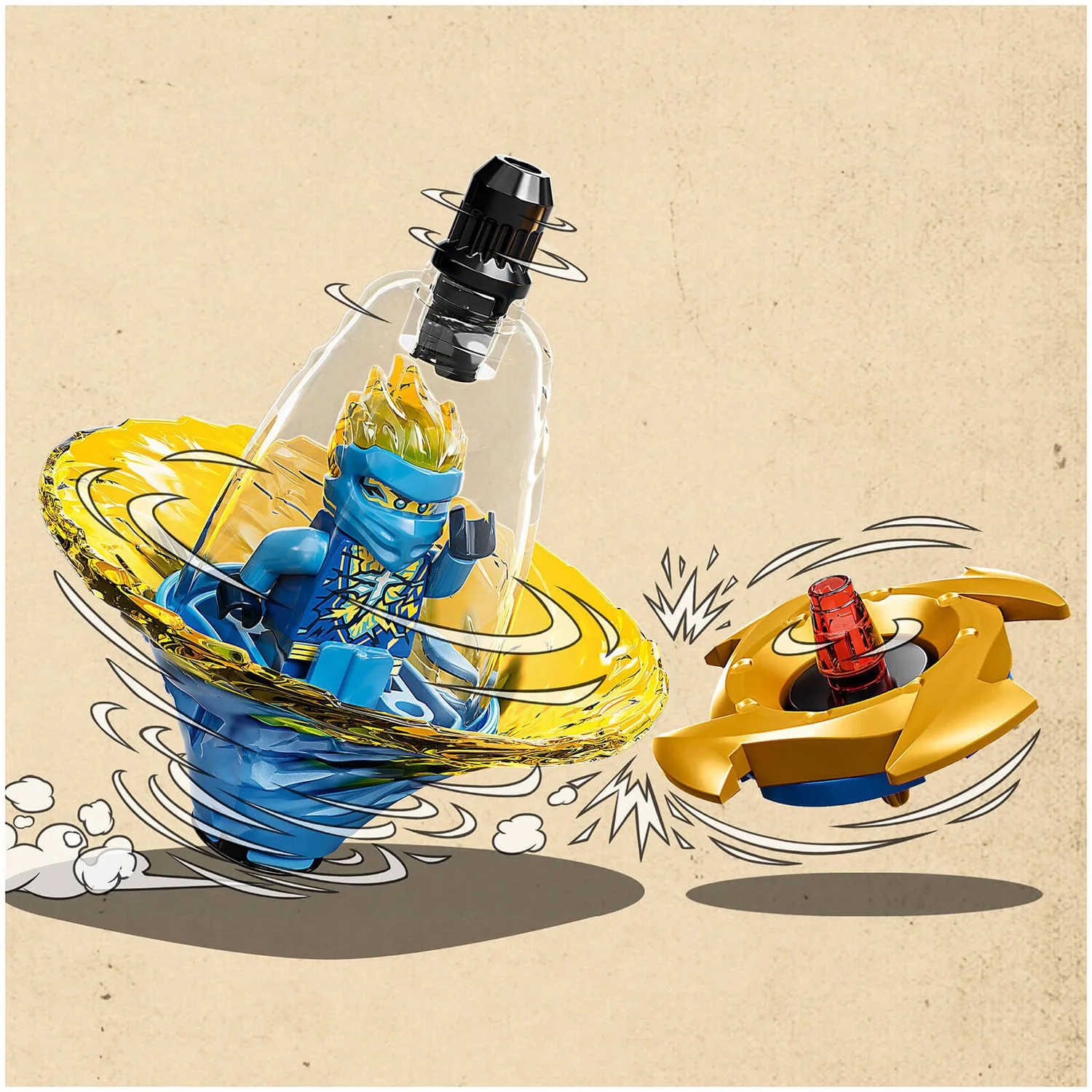 LEGO NINJAGO: Jay’s Spinjitzu Ninja Training Spin Toy (70690)