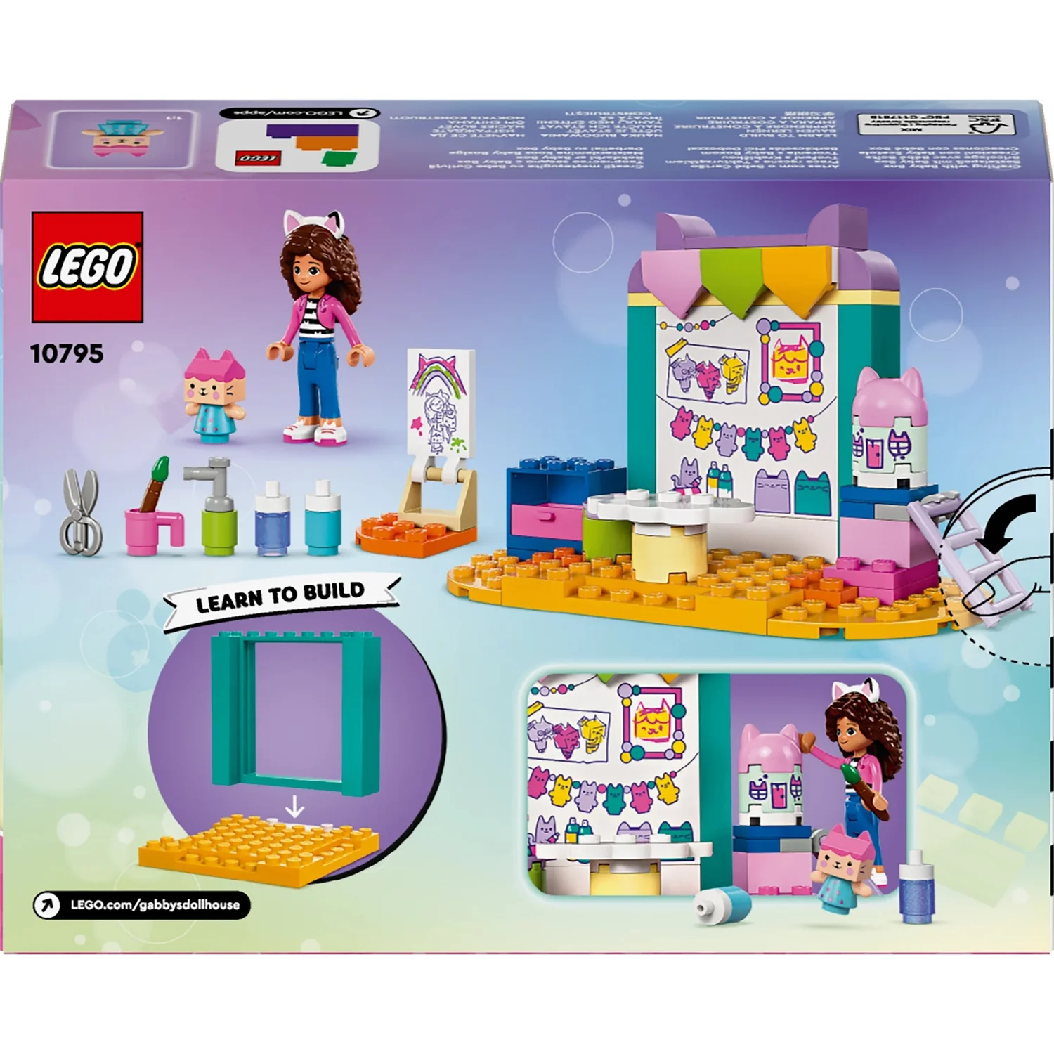 LEGO Gabby’s Dollhouse Crafting with Baby Box Toy Set 10795