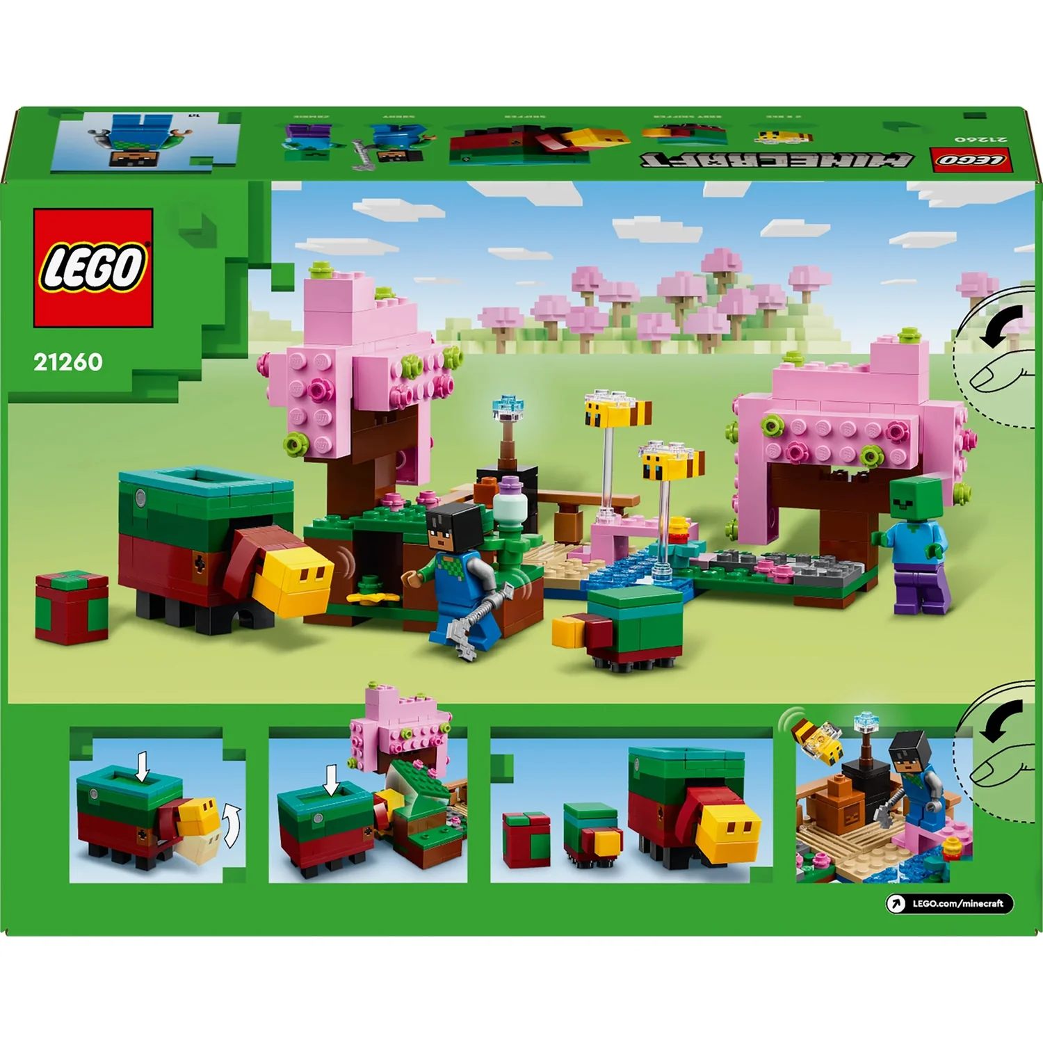 LEGO Minecraft The Cherry Blossom Garden Building Toy 21260