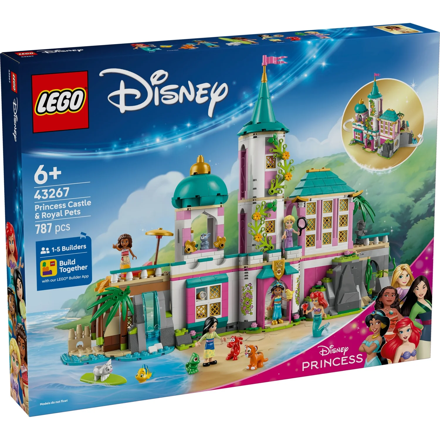 LEGO Disney Princess Castle & Royal Pets Building Toy 43267