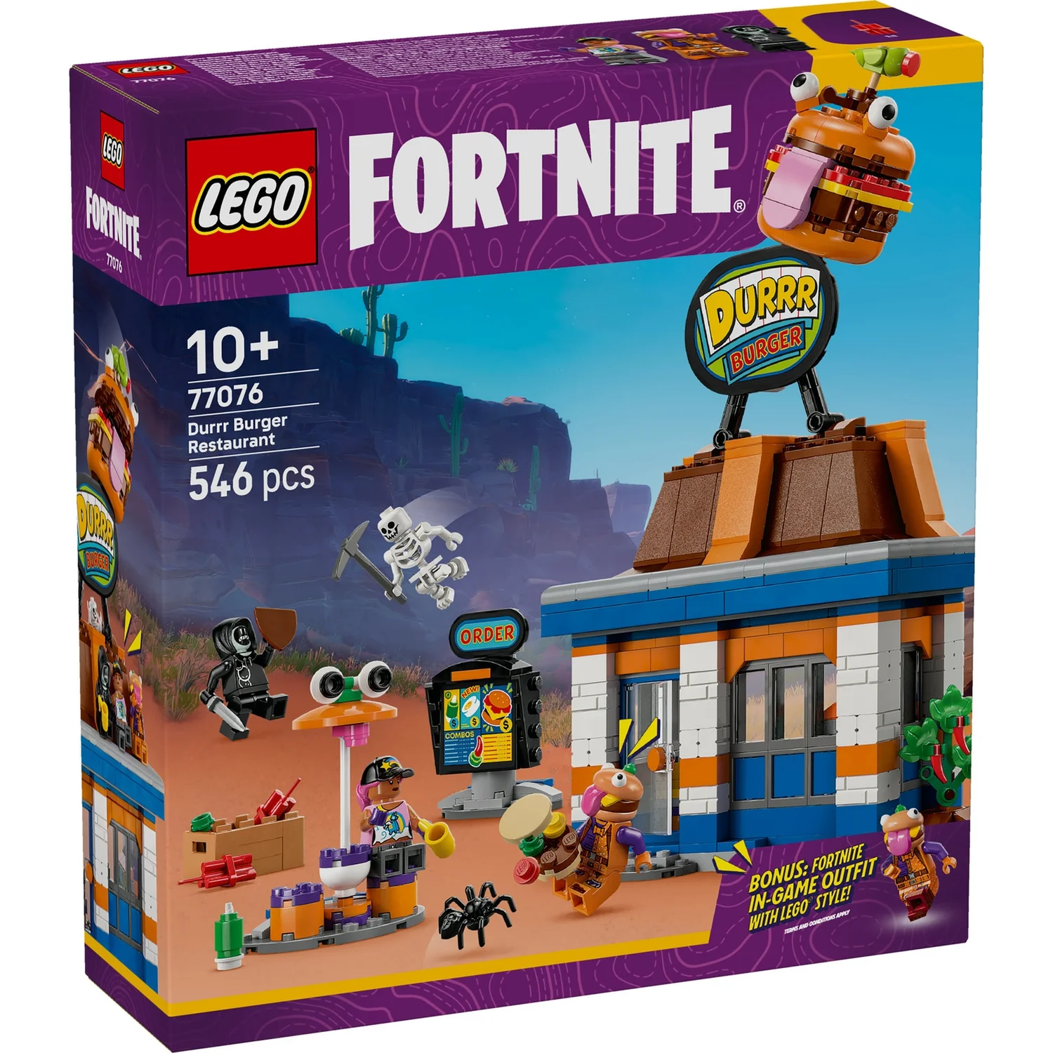 LEGO® Fortnite® Durrr Burger Restaurant Video Game Toy 77076