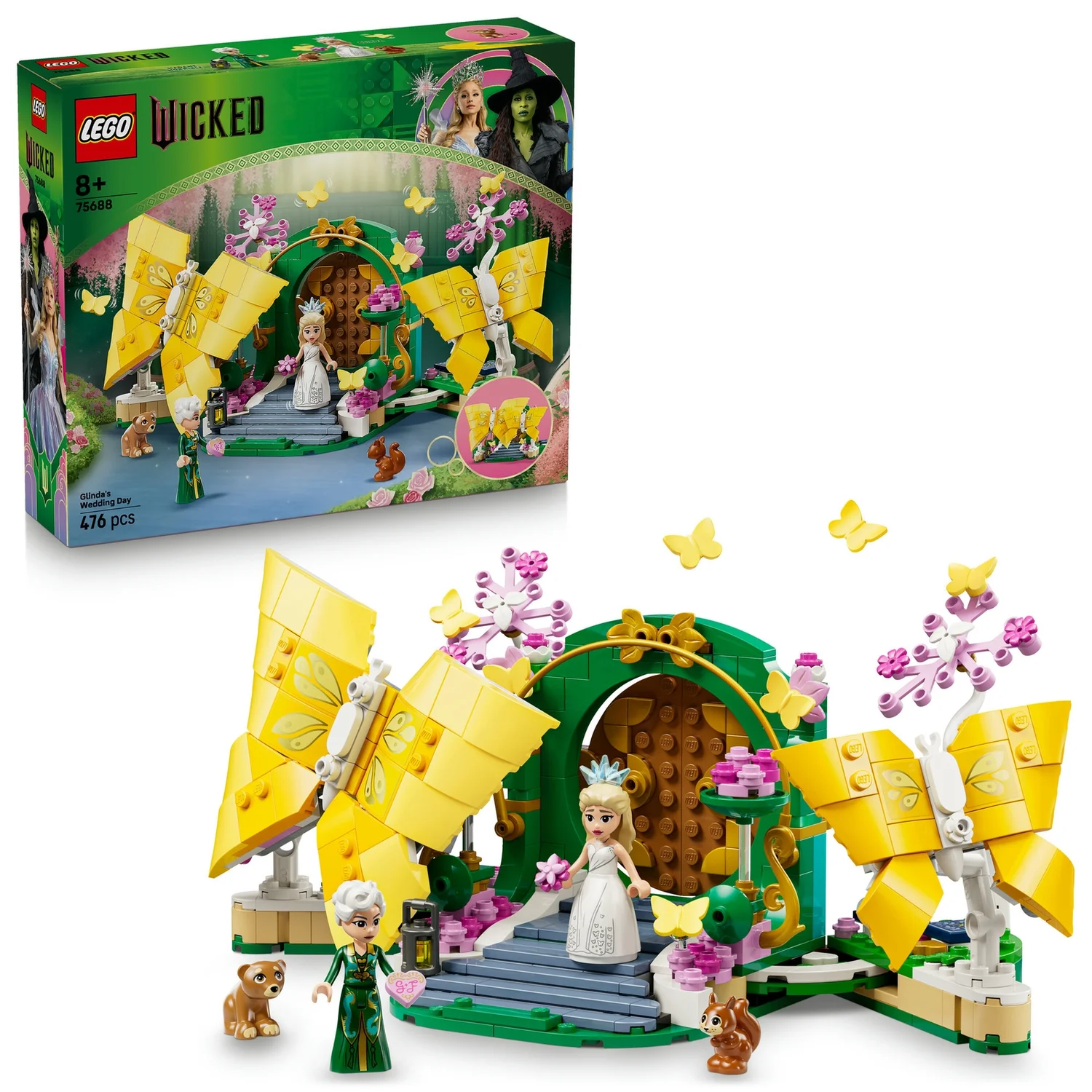 LEGO® Wicked Glinda’s Wedding Day Butterfly Toy for Kids’ Role Play 75688