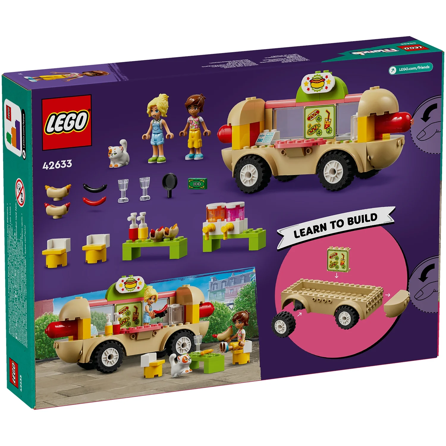 LEGO Friends Hot Dog Food Truck Toy 4+ Vehicle Set 42633