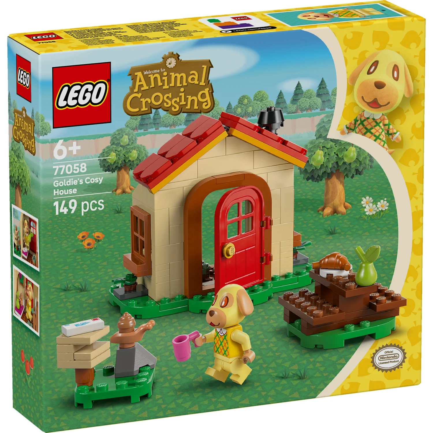 LEGO® Animal Crossing™ Goldie’s Cosy House Building Playset 77058