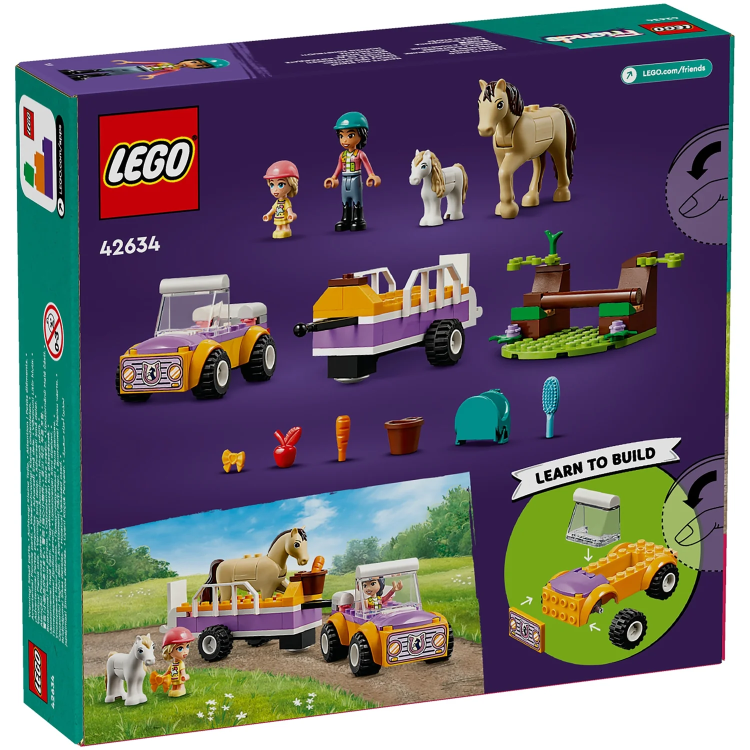 LEGO Friends Horse and Pony Trailer Animal Toys Set 42634