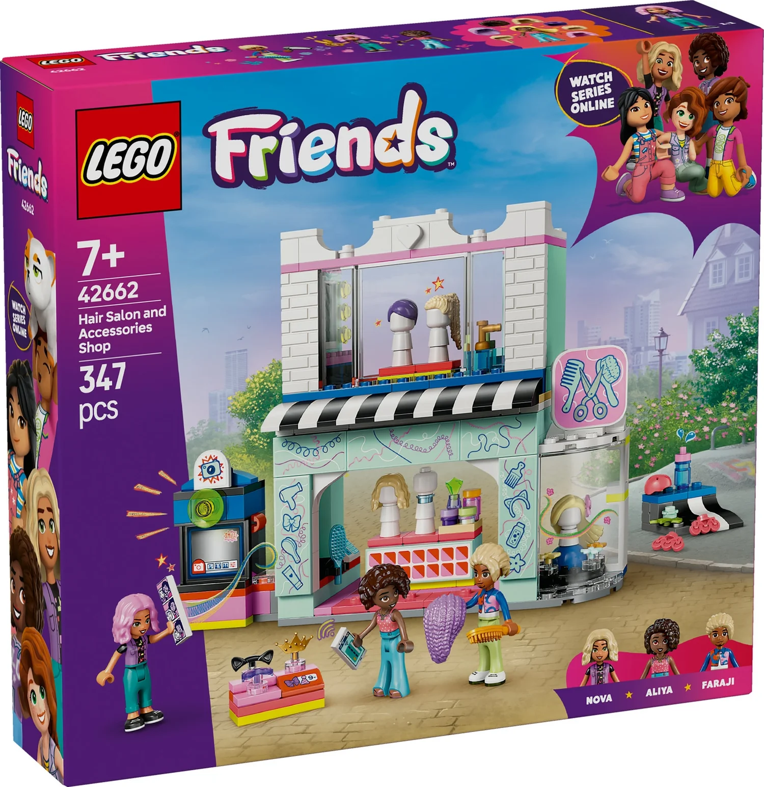 LEGO® Friends Hair Salon and Accessories Shop, Creative Pretend-Play Building Toy Set 42662