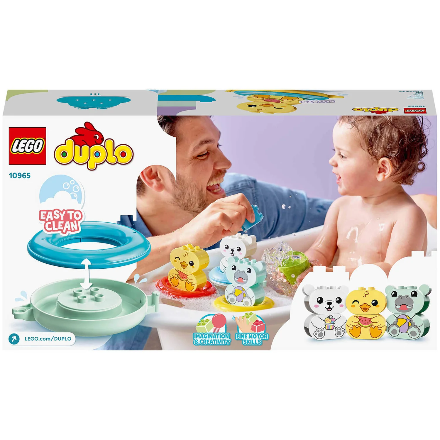 LEGO DUPLO Bath Time Fun: Floating Animal Train Baby Toy (10965)