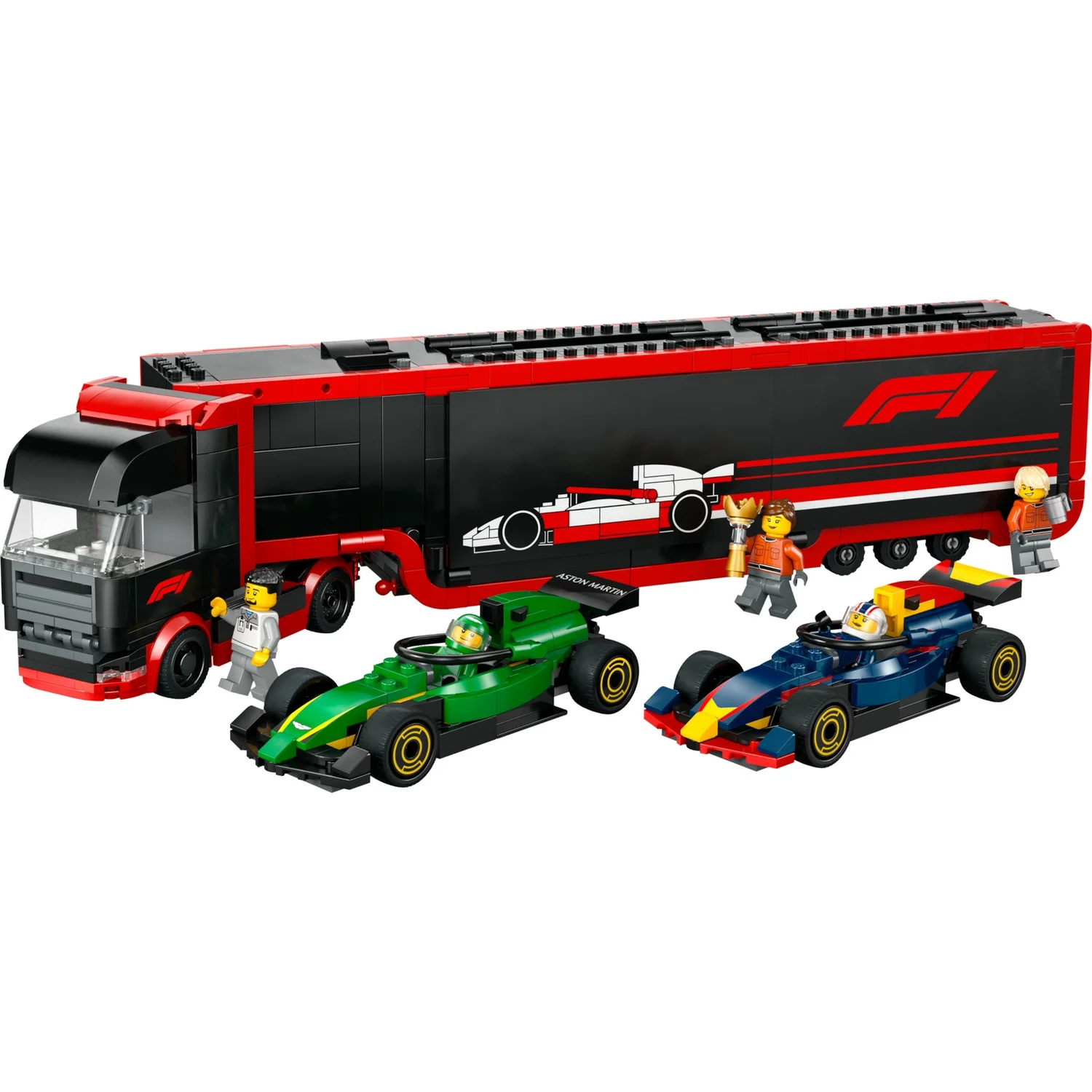 LEGO® City F1® Truck with RB20 & AMR24 F1® Cars Toy Race Vehicle Transporter Playset 60445