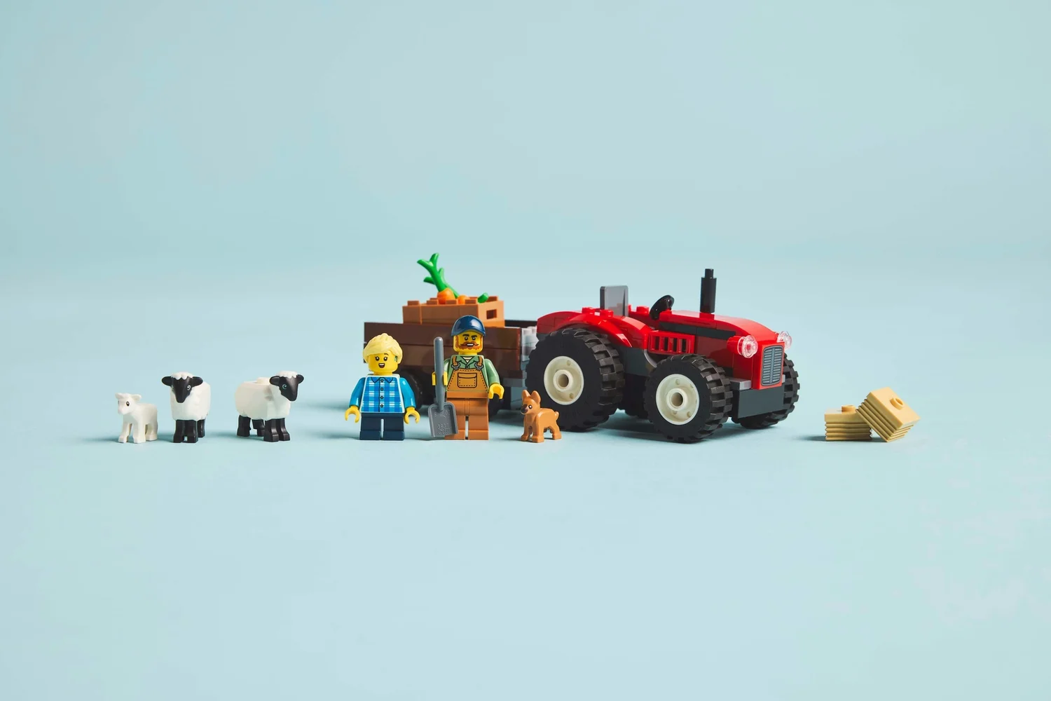 LEGO City Red Farm Tractor with Trailer & Sheep Toys 60461