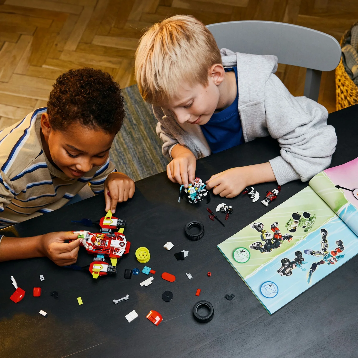 LEGO® DREAMZzz™ Cooper’s Tiger Mech & Zero’s Hot Rod Car Toy Vehicle Model for Kids 71497