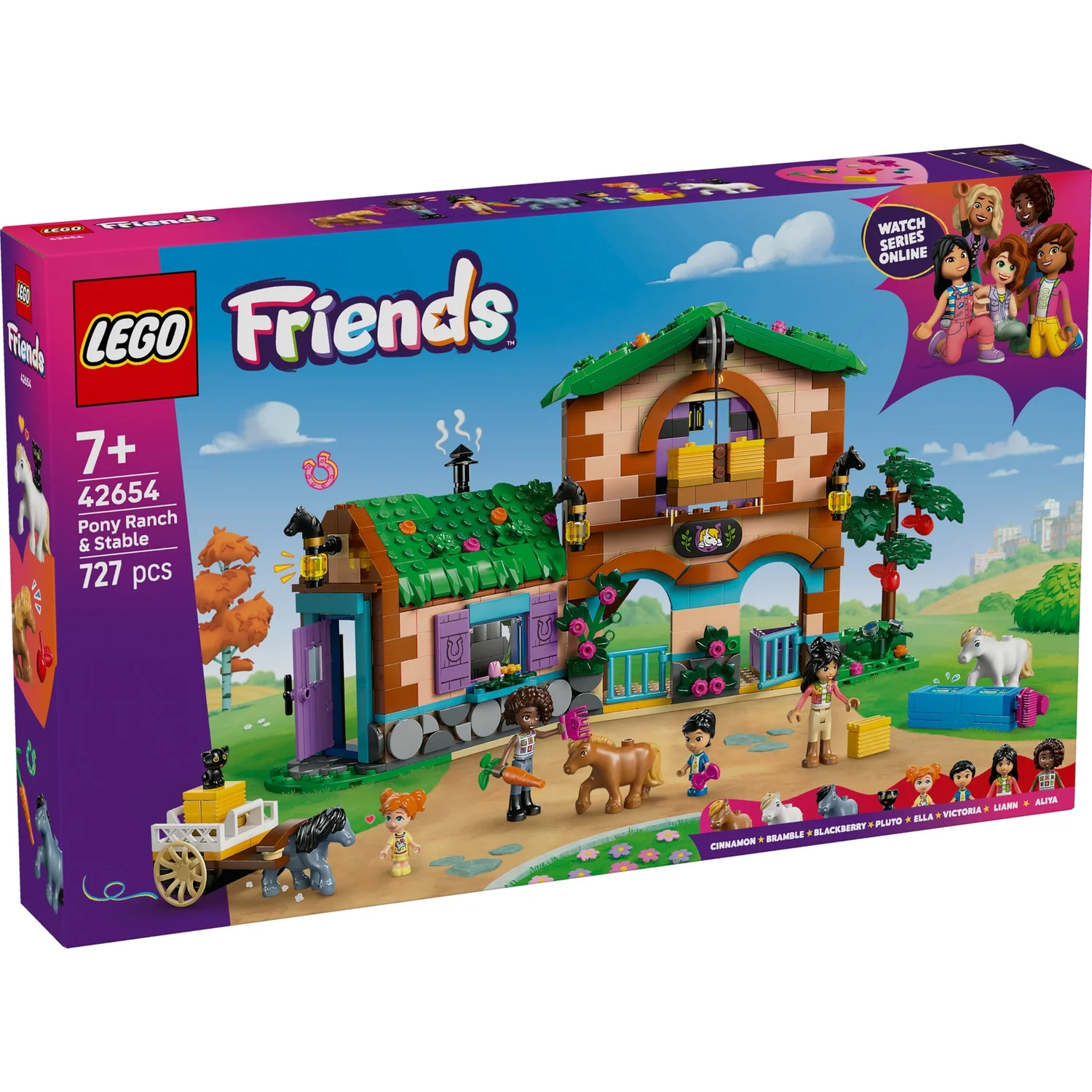 LEGO® Friends Pony Ranch & Stable Building Set, Horse Toy Playset 42654