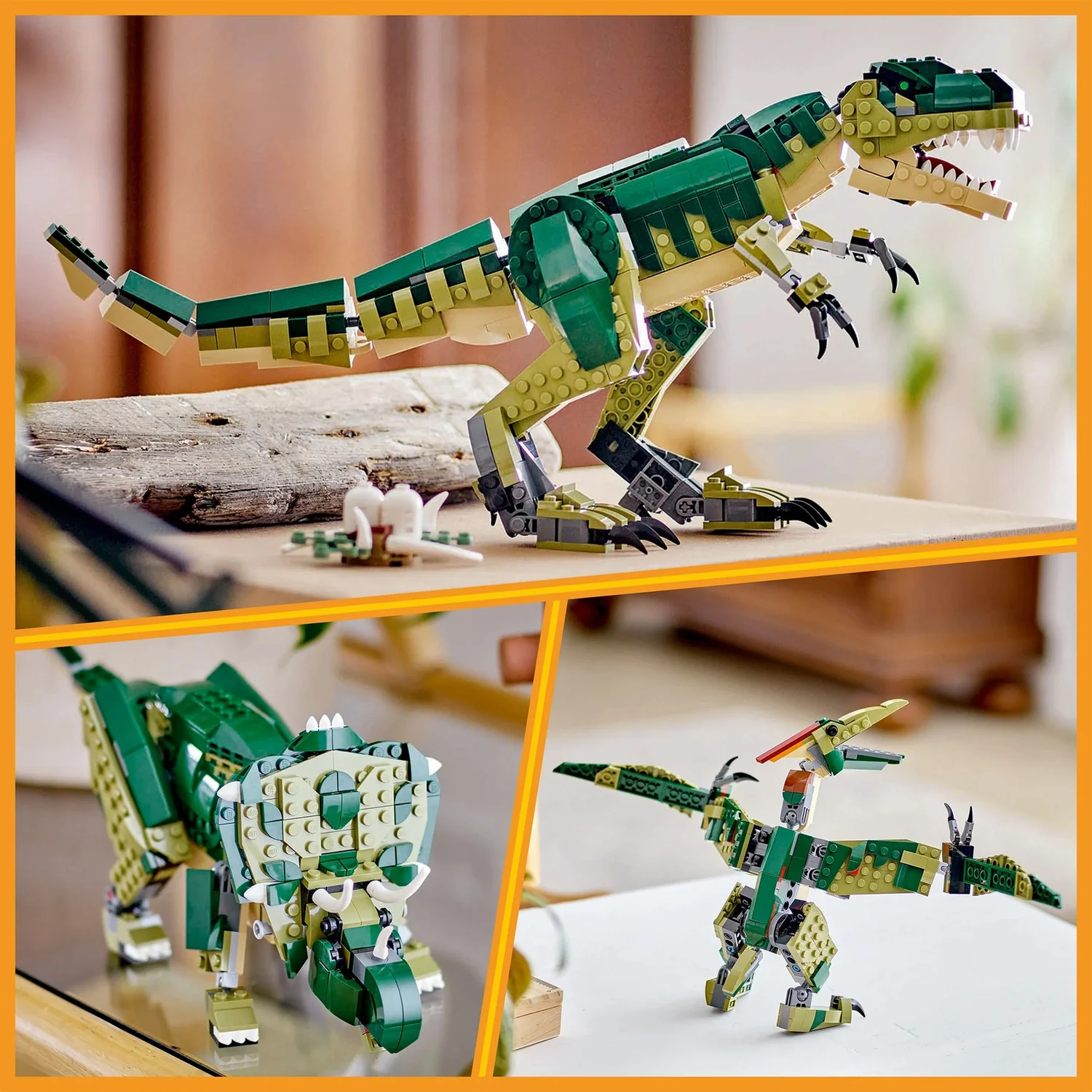LEGO Creator 3in1 T. rex Figure, Toy Dinosaur Set 31151
