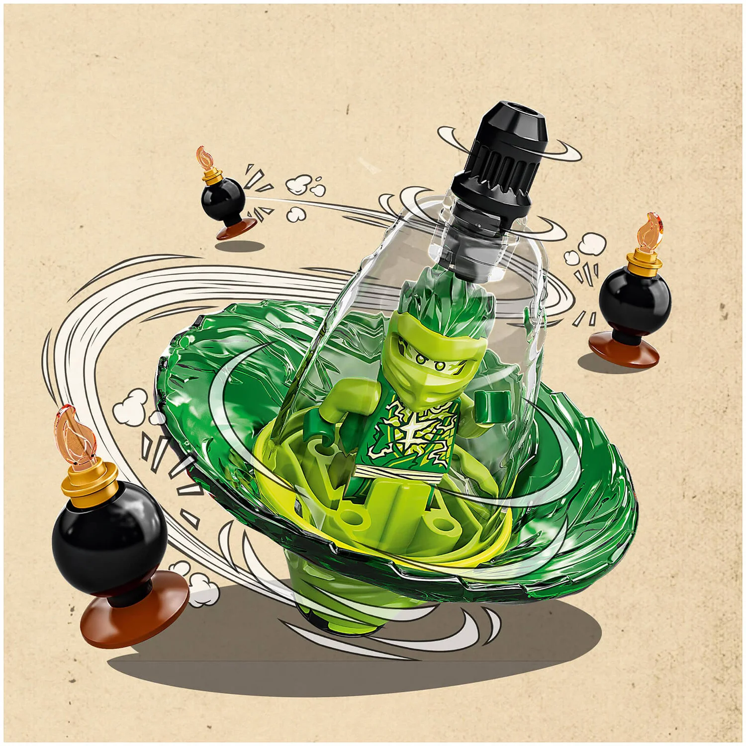 LEGO NINJAGO: Lloyd’s Spinjitzu Ninja Training Spin Toy (70689)