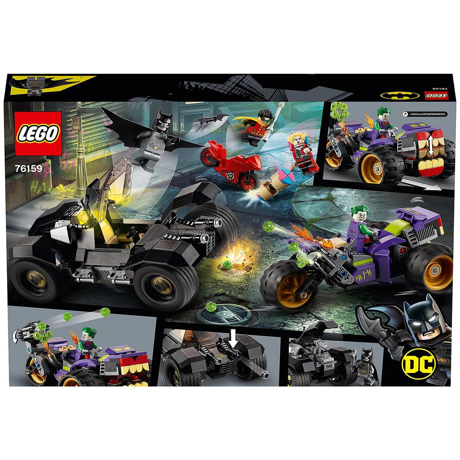 LEGO DC Batman Joker's Trike Chase Batmobile Toy (76159)