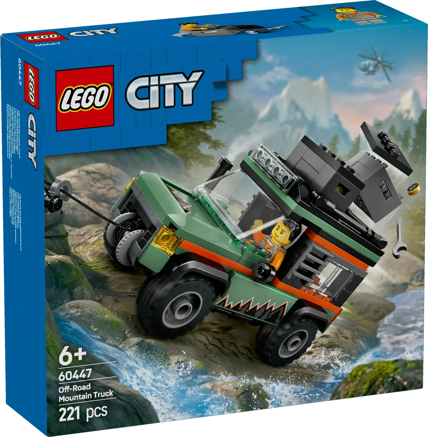 LEGO City Off-Road 4x4 Mountain Truck, Toy Vehicle Set 60447