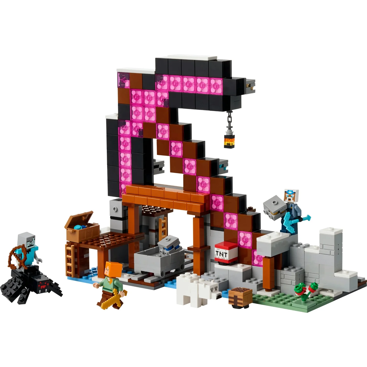 LEGO® Minecraft® The Pickaxe Mine Gamer-Room Decor and Axe Toy 21277