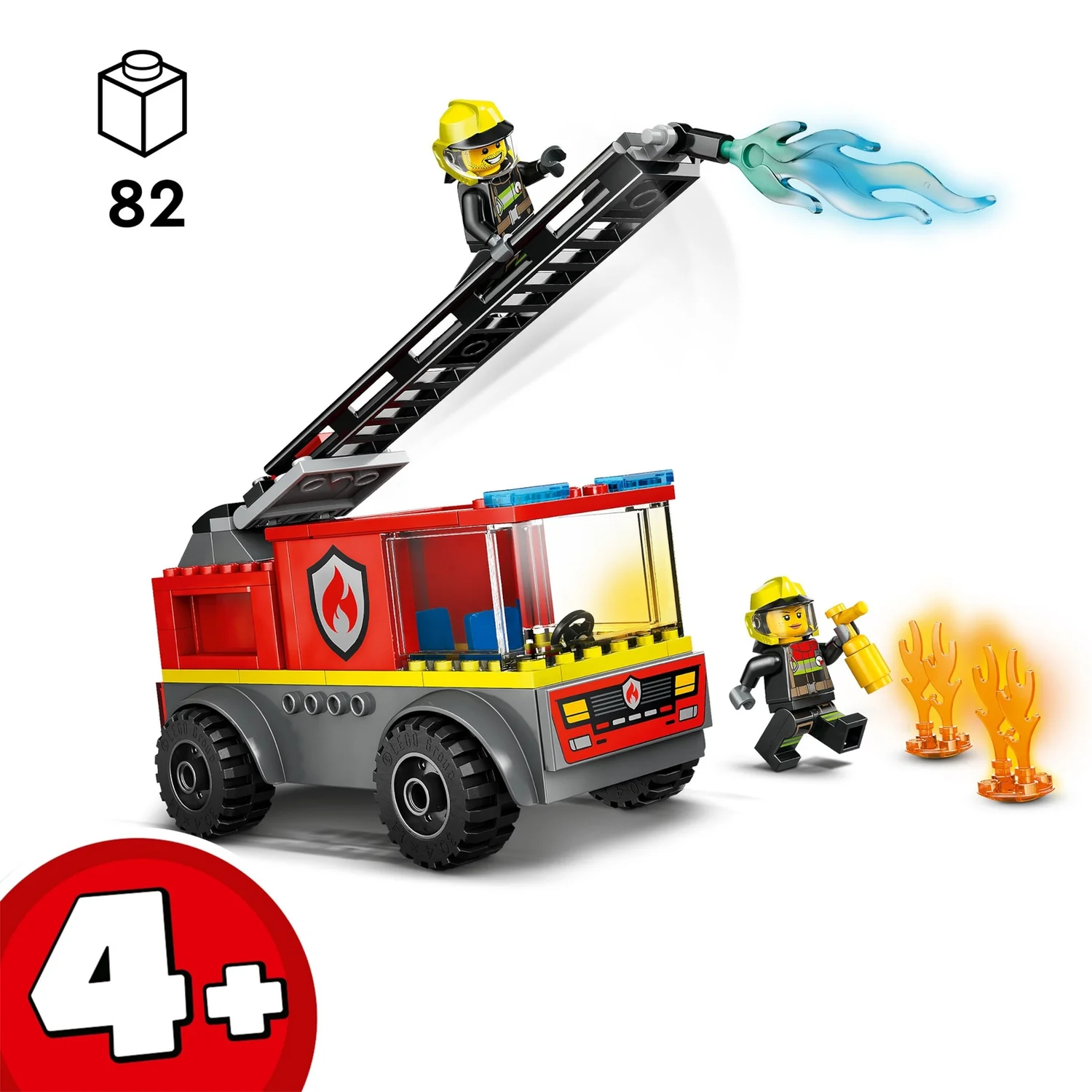 LEGO City Fire Engine with Ladder, Firefighter Toy 60463