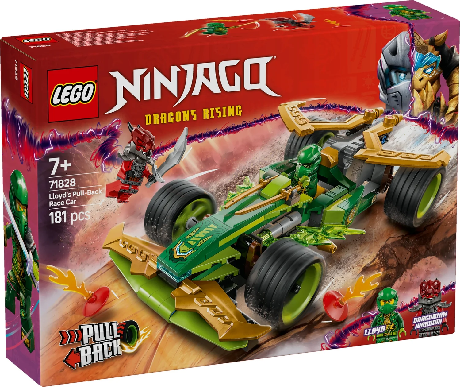 LEGO NINJAGO Lloyd’s Pull-Back Race Car Toy, Ninja Set 71828