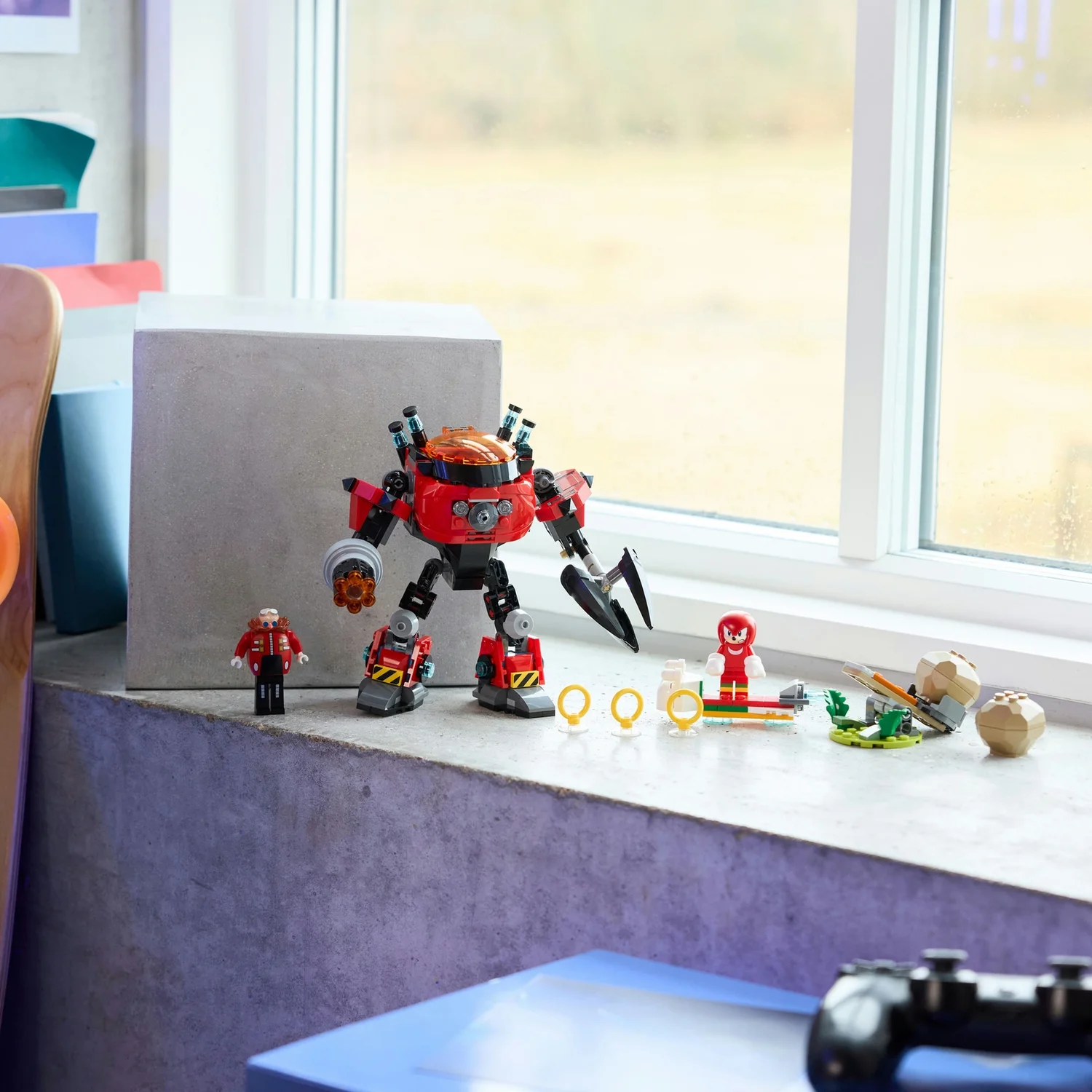 LEGO® Sonic the Hedgehog™ Knuckles vs. Dr. Eggman Egg Crusher Mech Toy Set 77005