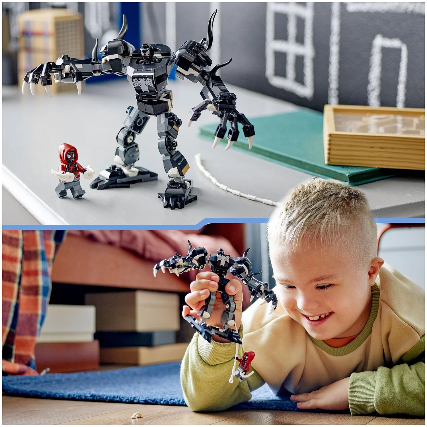 LEGO Marvel Venom Mech Armour vs. Miles Morales Set 76276