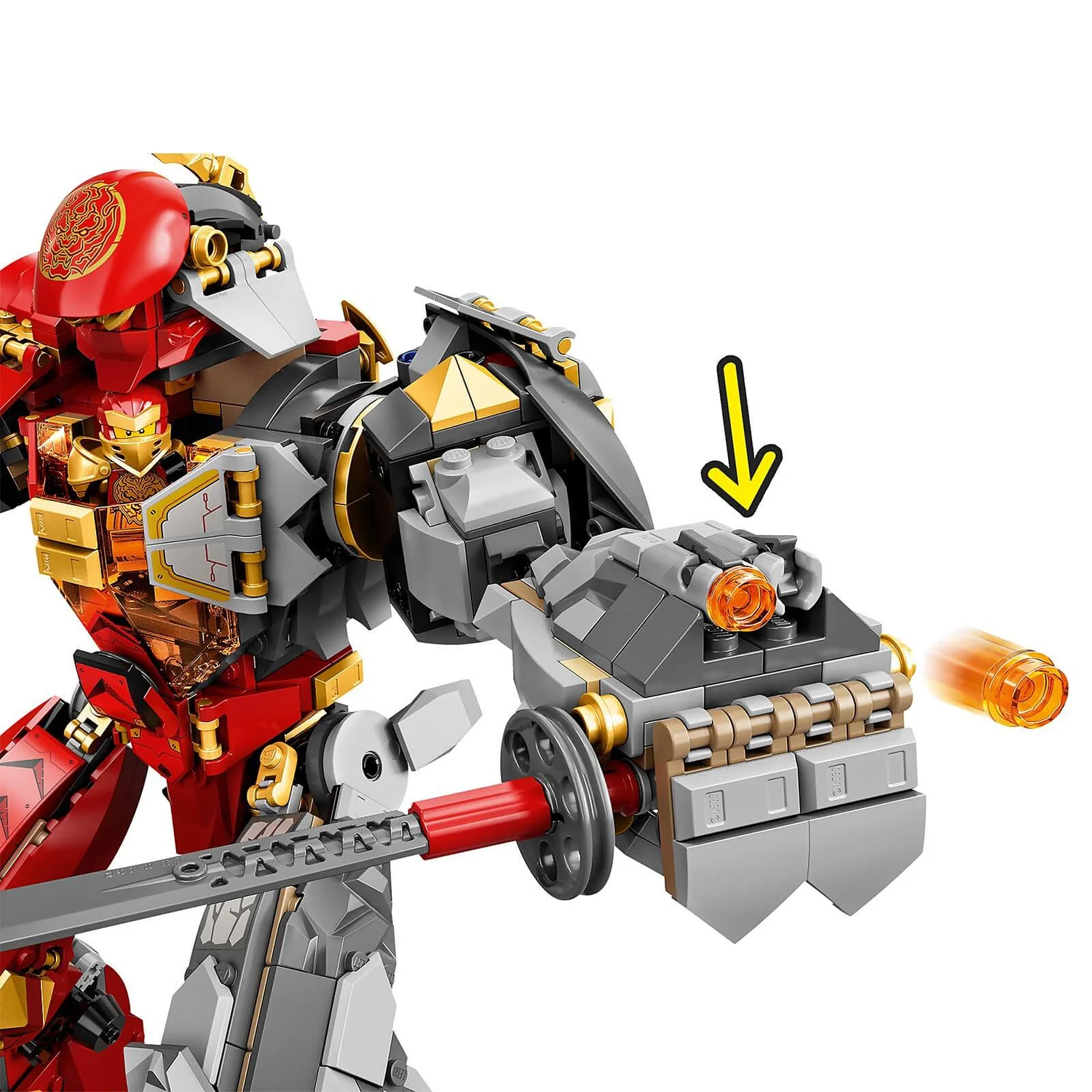 LEGO NINJAGO: Fire Stone Mech Ninja Action Figure Toy (71720)