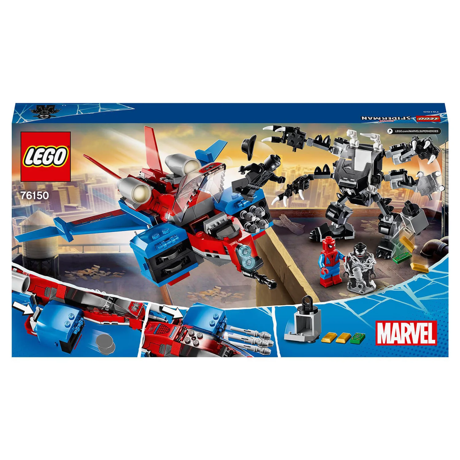 LEGO Marvel Spider-Man Jet vs. Venom Mech Playset (76150)