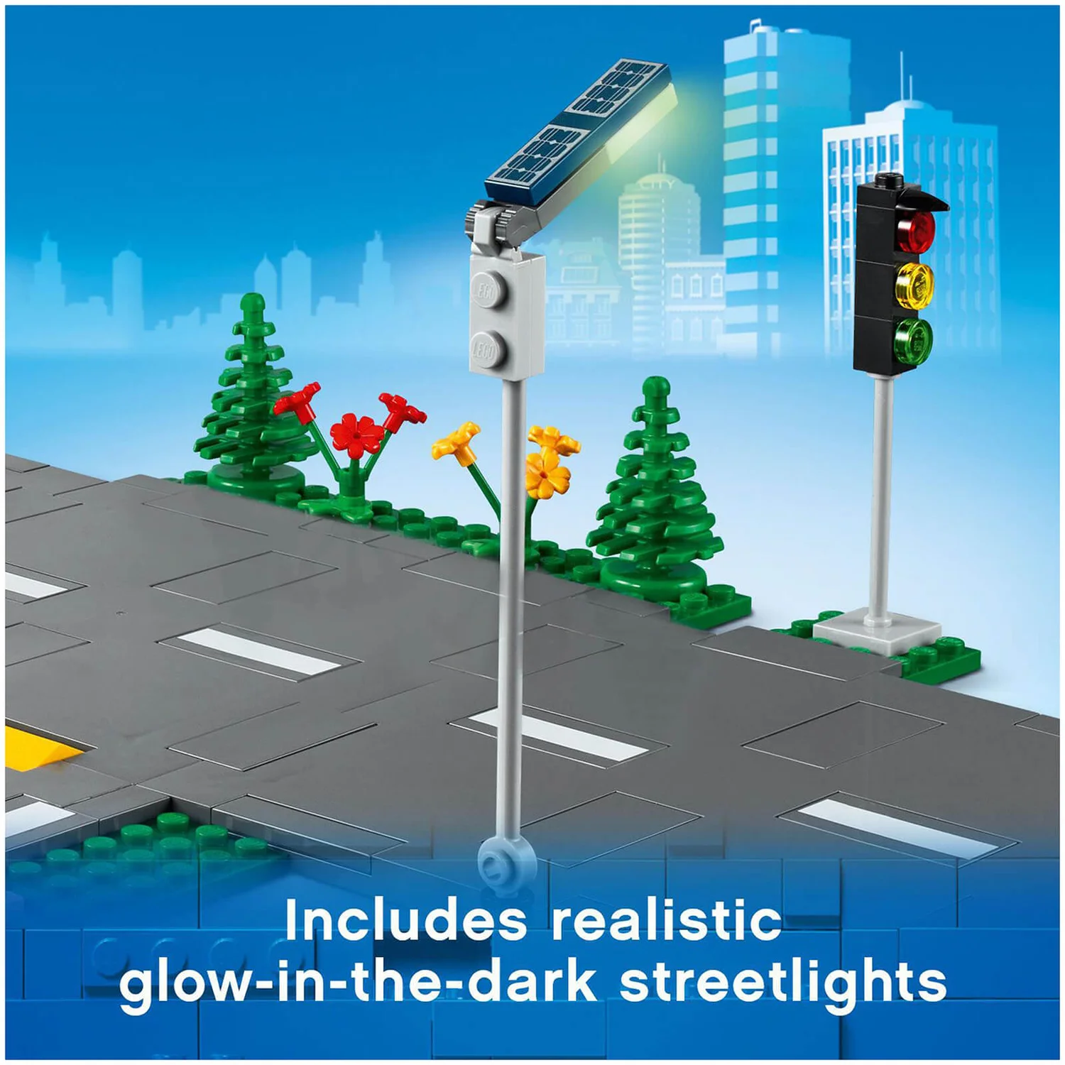 LEGO City: Road Plates Building Set with Traffic Lights (60304)
