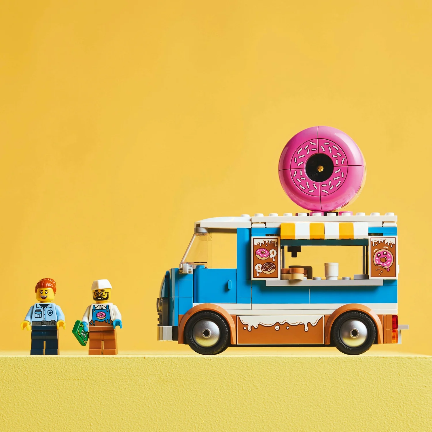 LEGO City Doughnut Truck Toy, Set with 2 Minifigures 60452